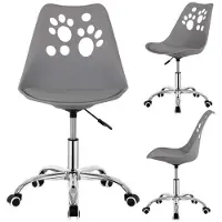 Springos Chaise de bureau - - 2025 - Ergonomique - Réglable en hauteur - Similicuir gris