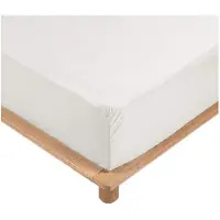 Promo Linge Draps Housse - - LIA - Percale de Coton 78fils - 200x160cm - Blanc