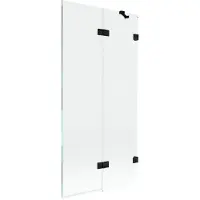 Mexen Lunar Paroi de douche à 2 panneaux, droite 90 x 150 cm, transparent, noir - 897-090-100-70-00-P