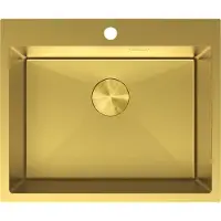 Mexen Solix évier en acier inoxydable 1 bac 600 x 500 mm, doré - 6408601000-55