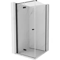 Mexen Mist-F T cabine de douche pliante gauche 110 x 110 cm, transparent, noire - 8A6T-110-110-70-00-L