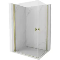 Mexen Mist-B Duo cabine de douche pivotante 95 x 70 cm, transparent, doré - 8A2-095-070-50-00