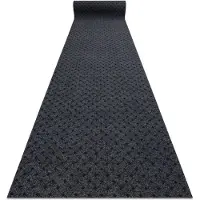 Rugsx Paillasson antidérapant pour les mètres courants VECTRA 900 Liverpool extérieur, intérieur, sur caoutchouc - anthracite 200 cm 200x210 cm