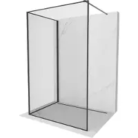 Mexen Kioto Paroi de douche Walk-in 120 x 120 cm, motif noir, noir - 800-120-212-70-70-120