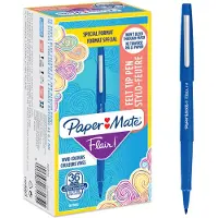 Paper Mate Feutres Flair | Pointe moyenne (0,7 mm) | Stylos bleus | Pour l' criture, le dessin et les croquis | 36 unit s