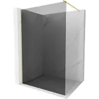 Mexen Kioto Paroi de douche à l'italienne 70 x 200 cm, graphite 8 mm, or brossé - 800-070-101-55-40