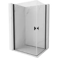 Mexen Mist-B Duo cabine de douche battante 100 x 80 cm, transparent, noir - 8A2-100-080-70-00