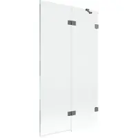 Mexen Lunar Paroi de douche à 2 panneaux, droite 100 x 150 cm, transparent, Gun Metal - 897-100-100-95-00-P