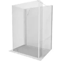 Mexen Kioto Paroi de douche Walk-in 110 x 85 x 40 cm, transparent, blanc - 800-110-085-221-20-00-040