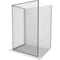 Mexen Kioto Paroi de douche à l'italienne 110 x 90 cm, design noir, blanc - 800-110-212-20-70-090