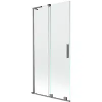 Mexen Velar L pare-douche 2 volets coulissants 90 x 150 cm, transparent, métal canon - 896-090-003-01-95
