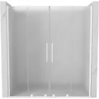 Mexen Velar Duo porte de douche coulissante 170 cm, givrée, blanche - 871-170-000-32-20