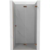 Mexen Lunar-F Porte de douche pliante droite 100 cm, transparent, or rose - 836-100-000-60-00-P
