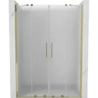 Mexen Velar Duo porte de douche coulissante 140 cm, givrée, or - 871-140-000-32-50