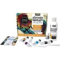 Pebeo Médium de coulage - Ultimate - Set découverte - 250 mL - Finition satinée - Kit complet