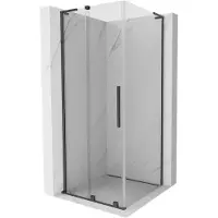 Mexen Velar L Cabine de douche Porte coulissante 90 x 90 cm, transparente, gris foncé brossé - 871-090-090-03-66