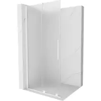 Mexen Velar paroi de douche coulissante à l'italienne 75 x 200 cm, verre dépoli 8 mm, blanc - 871-075-000-33-20