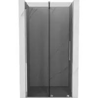 Mexen Porte de douche coulissante Velar 90 cm, graphite, chrome - 871-090-000-41-01