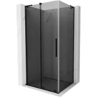 Mexen Velar L Cabine de douche coulissante 110 x 70 cm, graphite, noir - 871-110-070-43-70