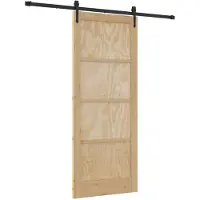 vidaXL Porte coulissante ORKDAL Naturelle et noire 86 x 211 cm