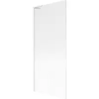 Mexen Next L Paroi de douche pour baignoire à 1 volet 80 x 150 cm, rayures, blanc - 895-080-000-03-09-20