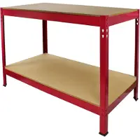 Monster Q-Rax, établi de travail en acier, couleur rouge, longueur 100 cm, largeur 60 cm, hauteur 90 cm, capacité de charge de 200 kg