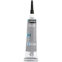 Pebeo Tube de 20 ml de gutta base d'eau pour peinture sur soie Setasilk Argent