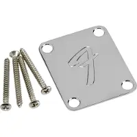 Fender 4-bolt Vintage-style Neck Plate "F" (chrome)