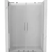 Mexen Velar L Duo porte de douche coulissantes 160 cm, givré, chrome - 871-160-003-32-01