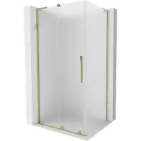 Mexen Velar L Cabine de douche 110x85cm, Frost, Gold Elements