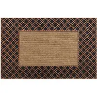Rugsx Paillasson antidérapant pour les mètres courants BH 107 Treillis, extérieur, intérieur, sur caoutchouc - marron 40x70 cm