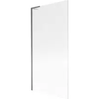 Mexen Next L Paroi de douche pour baignoire à 1 volet 90 x 150 cm, rayures, Gun Metal - 895-090-000-03-09-95