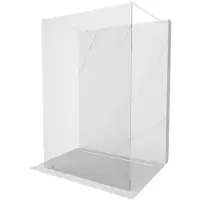 Mexen Kioto paroi de douche autoportante 170 x 200 cm, transparent 8 mm, blanc - 800-170-002-20-00