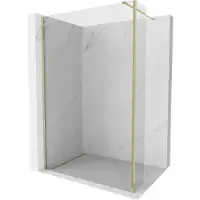 Mexen Kioto Panneau de douche à l'italienne 150 x 30 cm, transparent, or - 800-150-212-50-00-030
