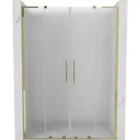 Mexen Porte de douche Velar L Frosted Gold 140x200 cm Porte coulissante