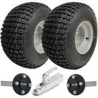Parnells Kit quad remorque 18x9.50-8 Roues à bosses ALKO Moyeux et essieux courts 204kgs