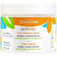 Activilong Actikids Topping Curl Cream - Crème Fondante Légère pour Sculpter et Redéfinir les Boucles de vos Enfants - Enrichie en Huile d'Amande
