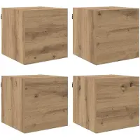 vidaXL Étagère murale pour téléviseur , chêne artisanal, 30,5 x 30 x 30 cm