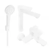 Mexen Royo R05 Mélangeur lavabo et baignoire avec accessoires, blanc (72213R05-20)