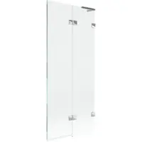 Mexen Lunar L Pare-bain à 2 volets à droite 80 x 150 cm, transparent, chrome - 897L-080-100-01-00-P