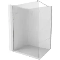 Mexen Kioto Paroi de douche à l'italienne 90 x 200 cm, verre trempé 8 mm, nickel brossé - 800-090-101-97-09