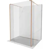 Mexen Kioto Paroi de douche sur pied 130 x 30 x 30 cm, transparent, cuivre brossé - 800-130-030-222-65-00-030