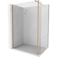Mexen Kioto Paroi de douche à l'italienne 120 x 30 cm, transparent, cuivre brossé - 800-120-212-65-00-030