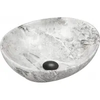 Mexen Lavabo ELZA pierre blanche motif rugueux 40 cm