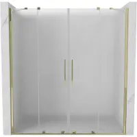 Mexen Velar Duo porte de douche coulissante 180 cm, givrée, or - 871-180-000-32-50