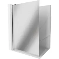 Mexen Kioto L paroi de douche à l'italienne 70 x 200 cm, miroir, noir - 800-070-103-70-50