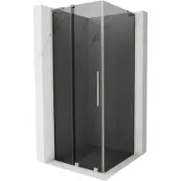 Mexen Velar L 100x100 cabine de douche, graphite, nickel brossé
