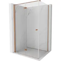 Mexen Mist-F T cabine de douche pliante gauche 110 x 120 cm, transparent, cuivre brossé - 8A6T-110-120-65-00-L