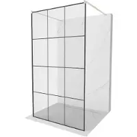 Mexen Kioto paroi de douche 100 x 200 cm, motif noir 8 mm, nickel brossé - 800-100-002-97-77