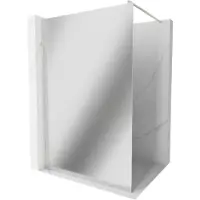 Mexen Kioto Paroi de douche à l'italienne 80 x 200 cm, miroir 8 mm, nickel brossé - 800-080-101-97-50